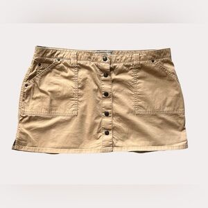 Abercrombie & Fitch Y2K Khaki Cargo Mini Skirt Size Large